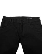 Dolce & Gabbana Black Cotton Skinny Men Denim Jeans