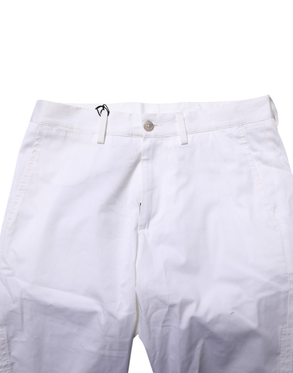 Dolce & Gabbana White Cotton Stretch Men Denim Bermuda Shorts