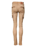 PLEIN SUD Brown Cotton Mid Waist Skinny Denim Jeans