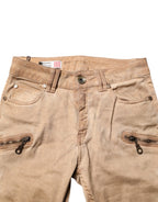 PLEIN SUD Brown Cotton Mid Waist Skinny Denim Jeans