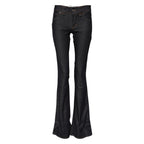 John Galliano Blue Mid Waist Cotton Wide Leg Denim Jeans