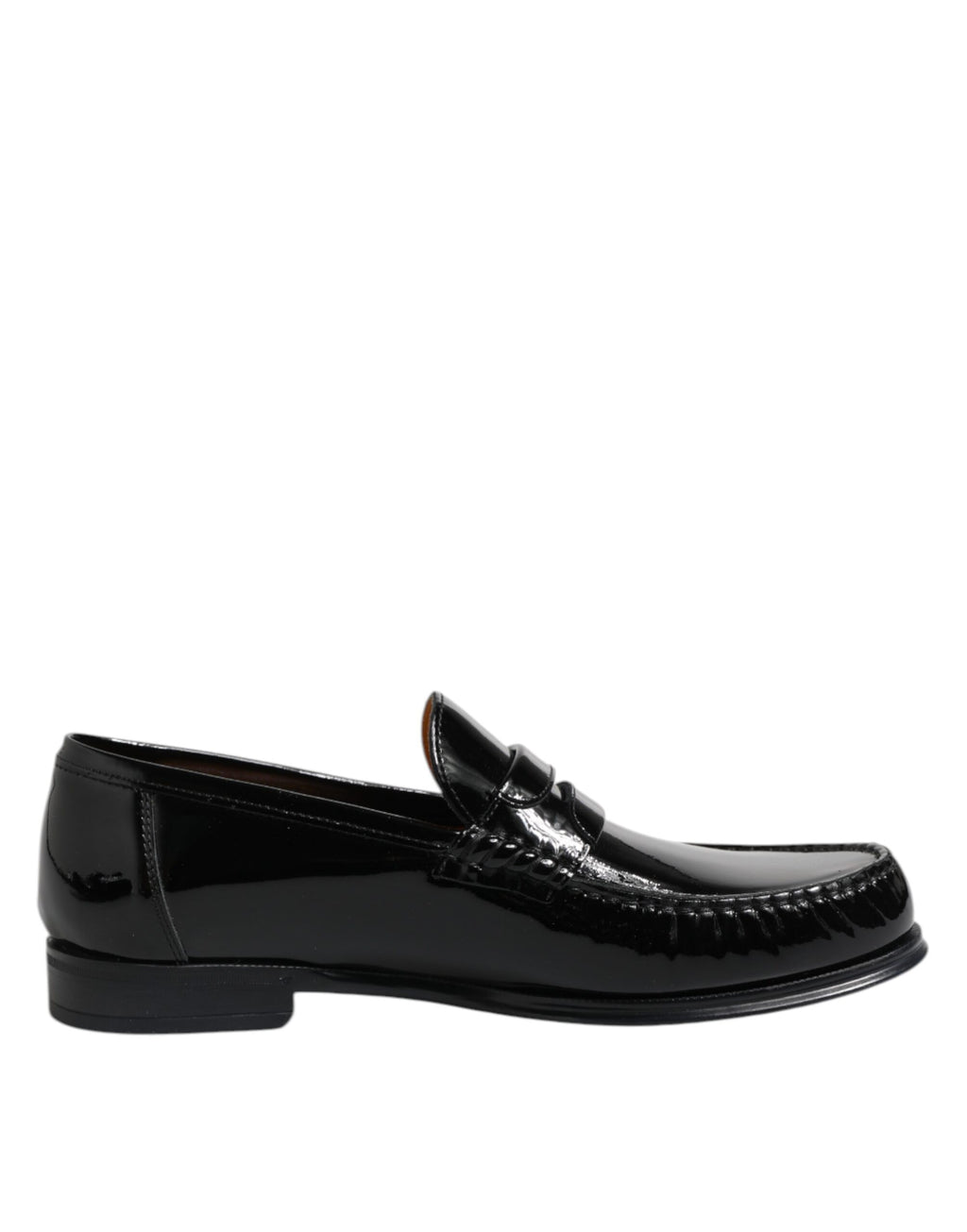 Dolce & Gabbana Black Leather Slip On Loafers Dress Shoes