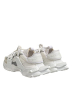 Dolce & Gabbana White Gray Low Top Space Sneakers Shoes