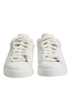 Dolce & Gabbana White Logo Lace Up Low Top Men Sneakers Shoes