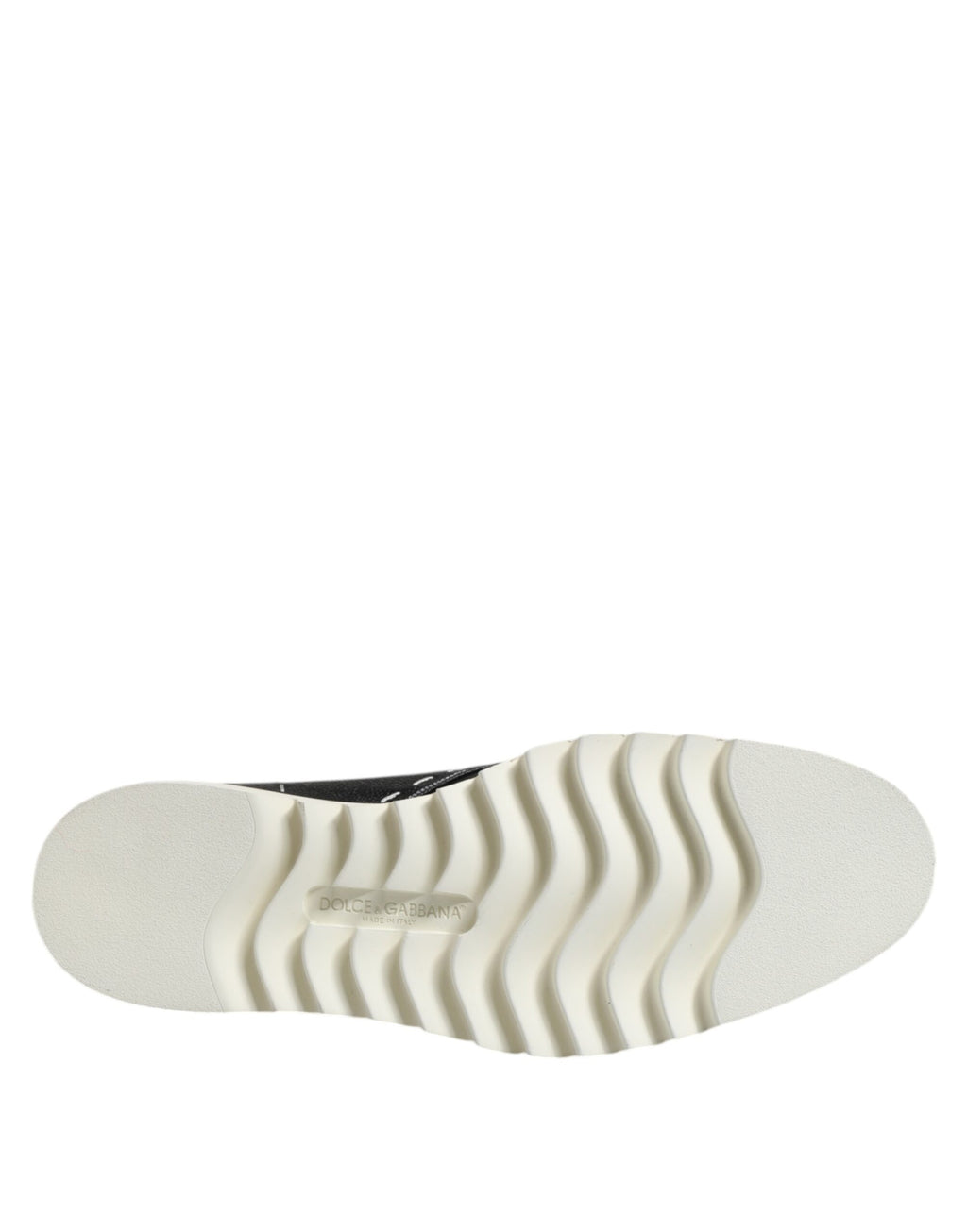 Dolce & Gabbana Black White Leather Ankle Boots Shoes