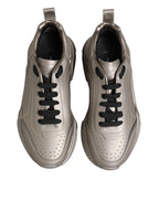 Dolce & Gabbana Silver DAYMASTER Leather Men Sneakers Shoes