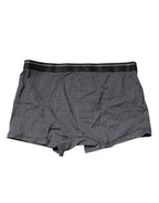 Dolce & Gabbana Gray Printed Cotton Boxer Short Underwear