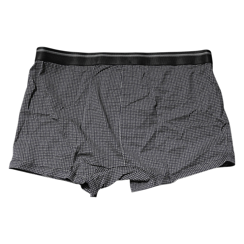 Dolce & Gabbana Gray Printed Cotton Boxer Short Underwear