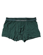 Dolce & Gabbana Green Cotton Regular Men Boxer Brief Underwear