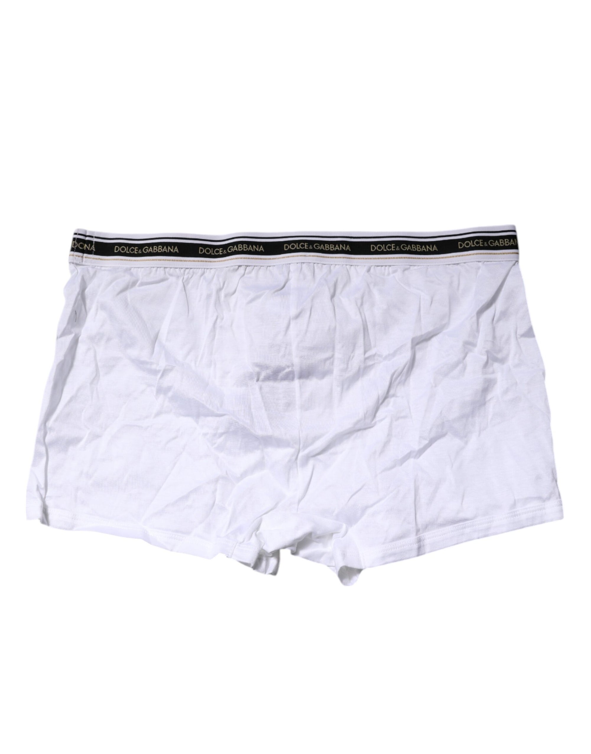 Dolce & Gabbana White Cotton Stretch Regular Boxer Underwear