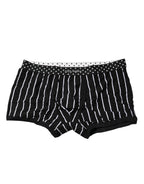 Dolce & Gabbana Black White Striped Regular Boxer Underwear