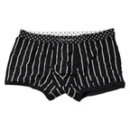 Dolce & Gabbana Black White Striped Regular Boxer Underwear