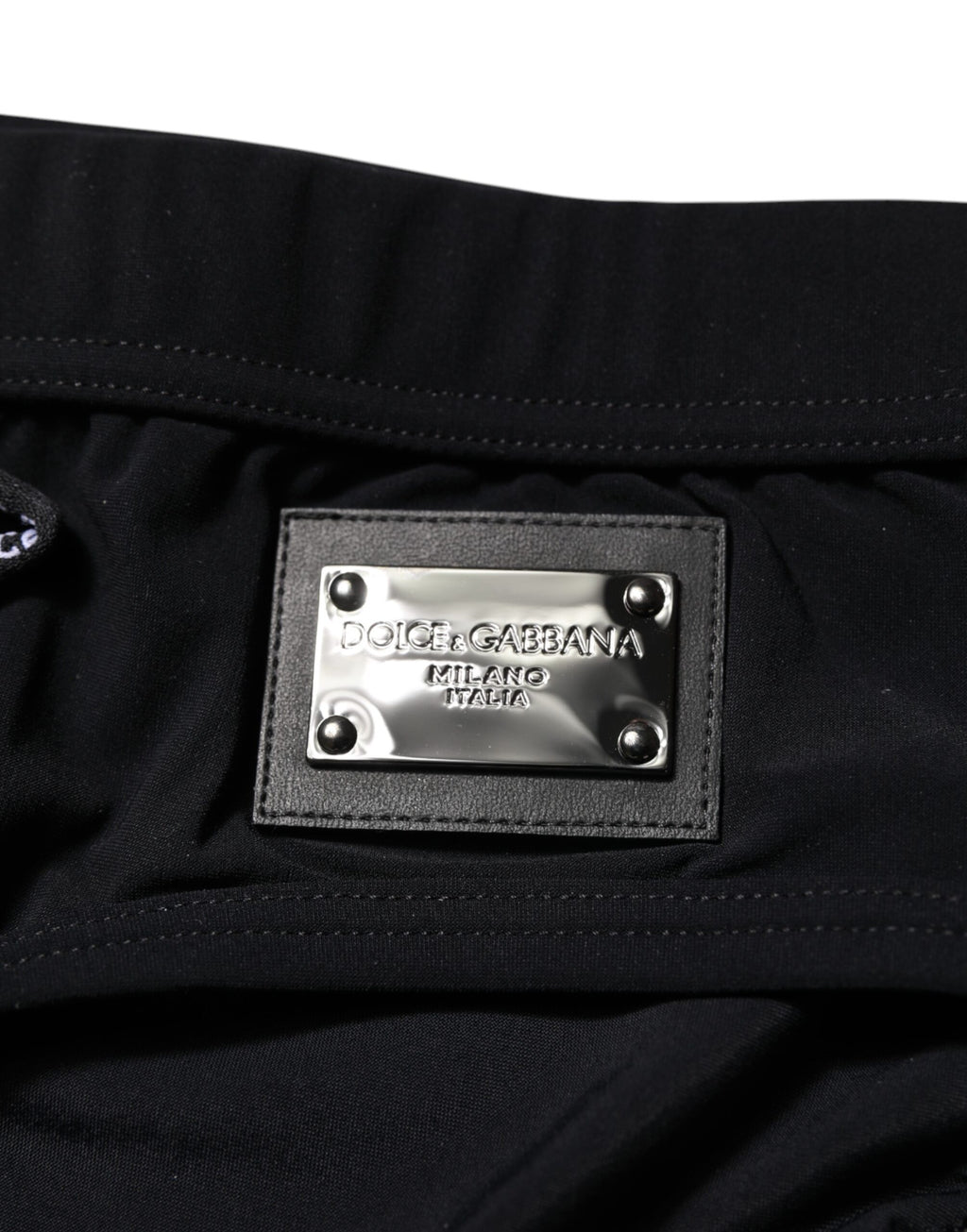 Dolce & Gabbana Black Logo Plaque Men Beachwear Brief Swimwear