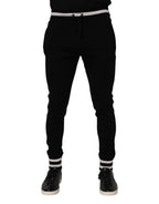 Dolce & Gabbana Black Cotton Men Jogger Sweatpants Pants