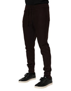 Dolce & Gabbana Brown Cashmere Men Jogger Sweatpants Pants
