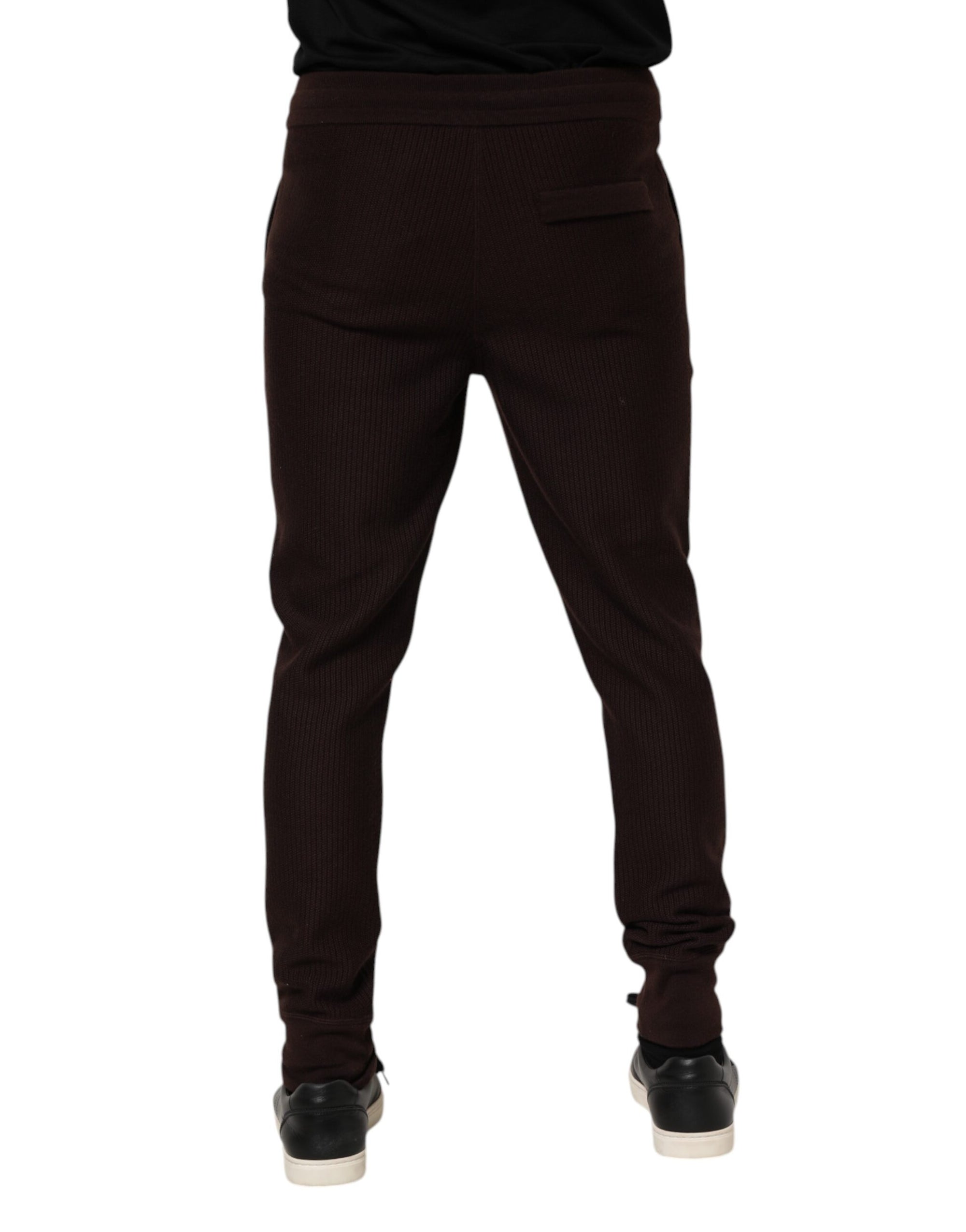 Dolce & Gabbana Brown Cashmere Men Jogger Sweatpants Pants