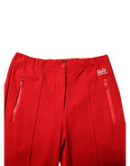 Dolce & Gabbana Red Viscose Logo Jogger Men Sweatpants Pants