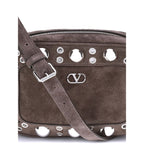 Valentino Garavani Brown Calf Leather Bos Taurus Shoulder Bag