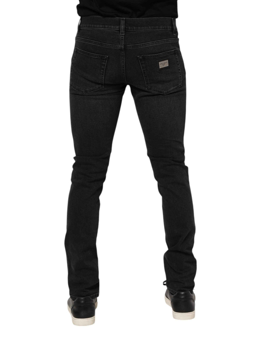 Dolce & Gabbana Black Washed Cotton Skinny Denim Jeans