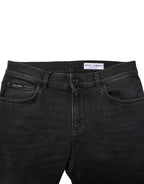 Dolce & Gabbana Black Washed Cotton Skinny Denim Jeans