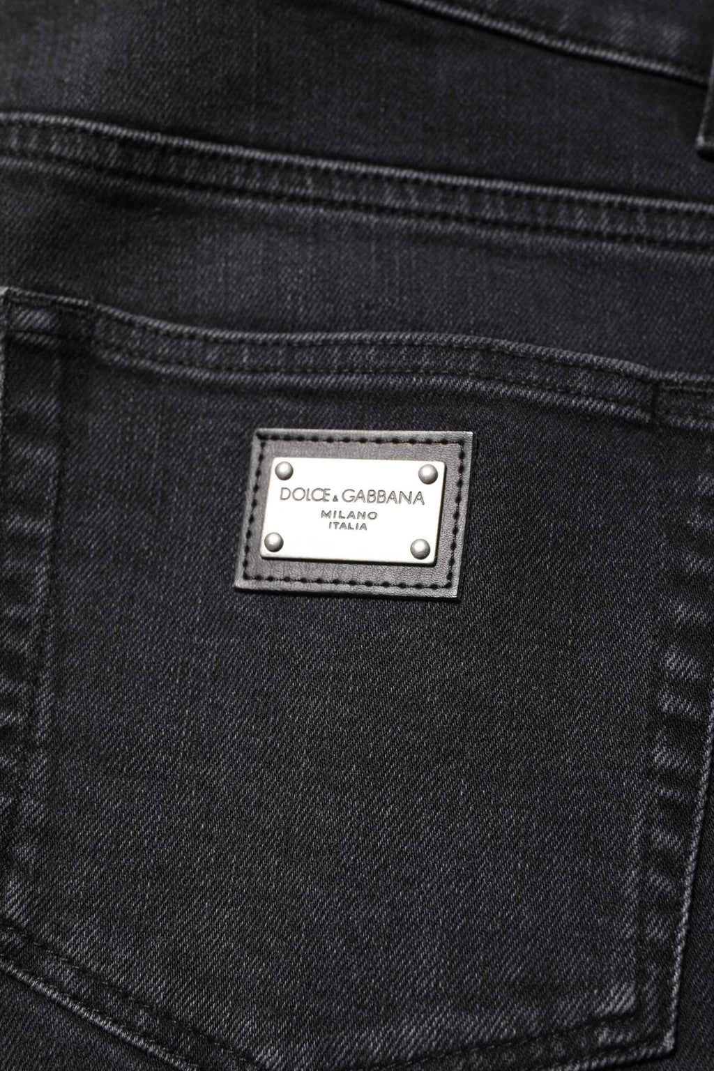 Dolce & Gabbana Black Washed Cotton Skinny Denim Jeans
