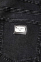 Dolce & Gabbana Black Washed Cotton Skinny Denim Jeans