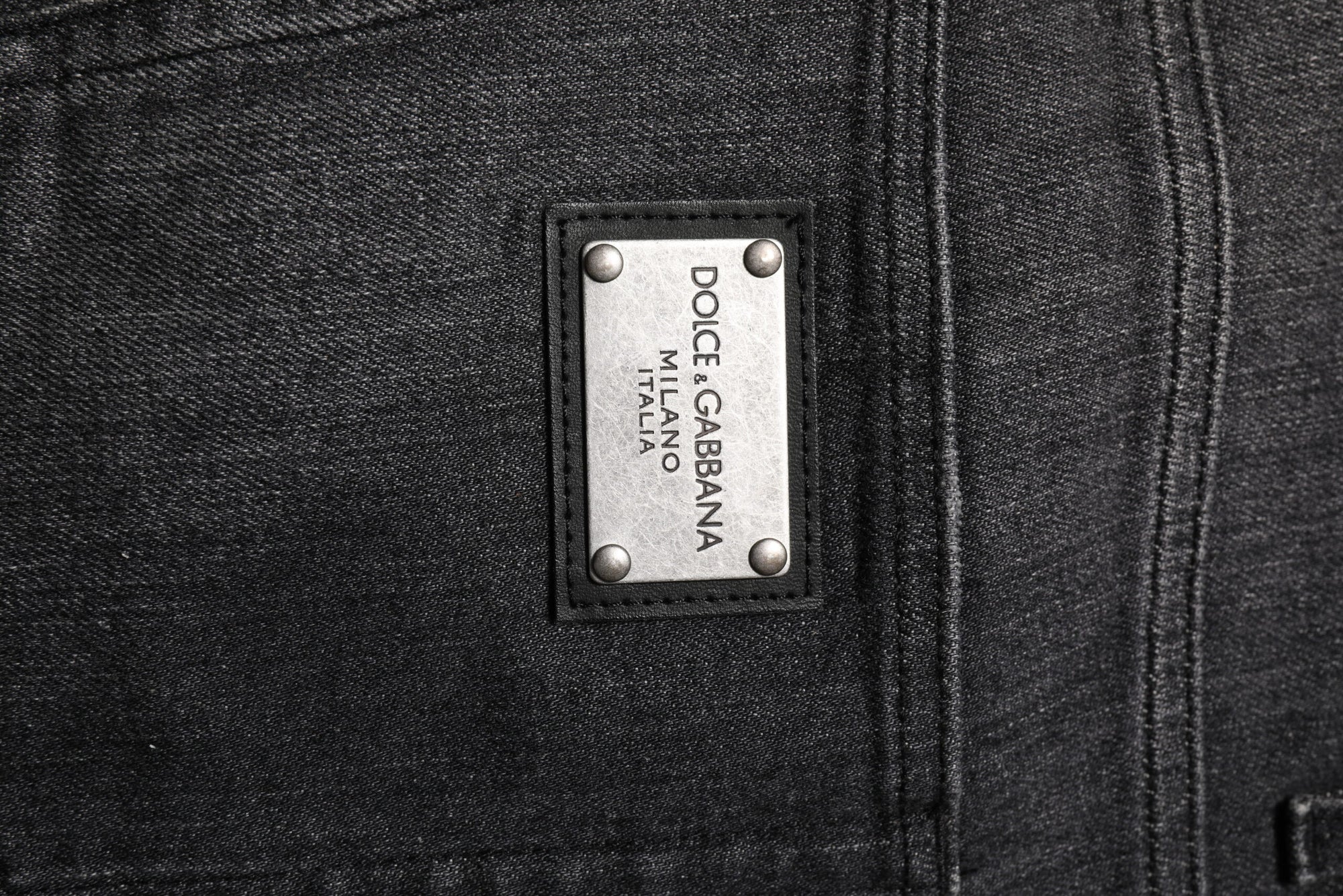 Dolce & Gabbana Gray Washed Cotton Loose Denim Jeans