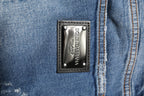 Dolce & Gabbana Blue Washed Cotton Logo Plaque Denim Jeans
