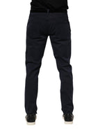Dolce & Gabbana Blue Cotton Tapered Denim Jeans