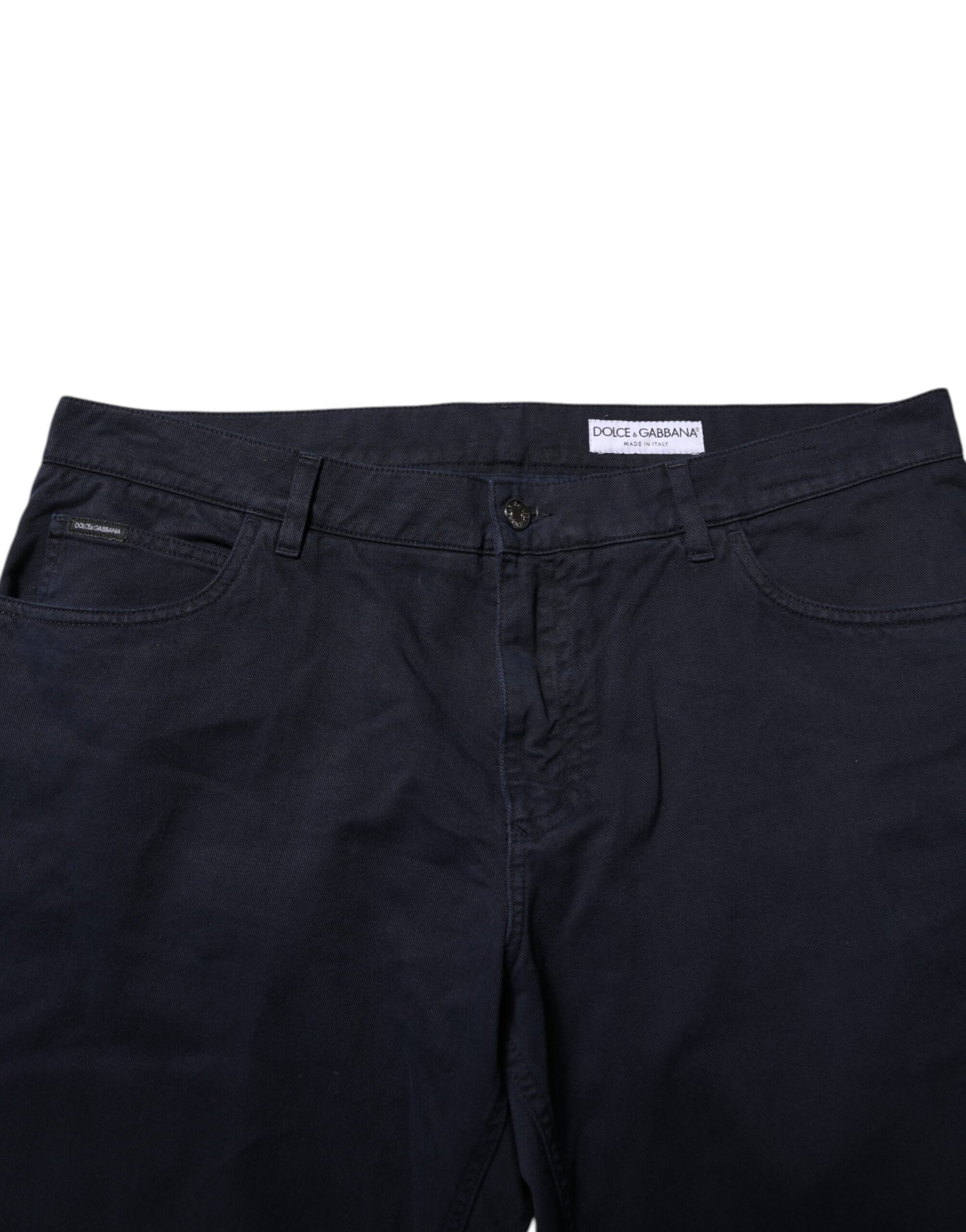 Dolce & Gabbana Black Cotton Tapered Denim Jeans