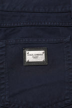 Dolce & Gabbana Black Cotton Tapered Denim Jeans