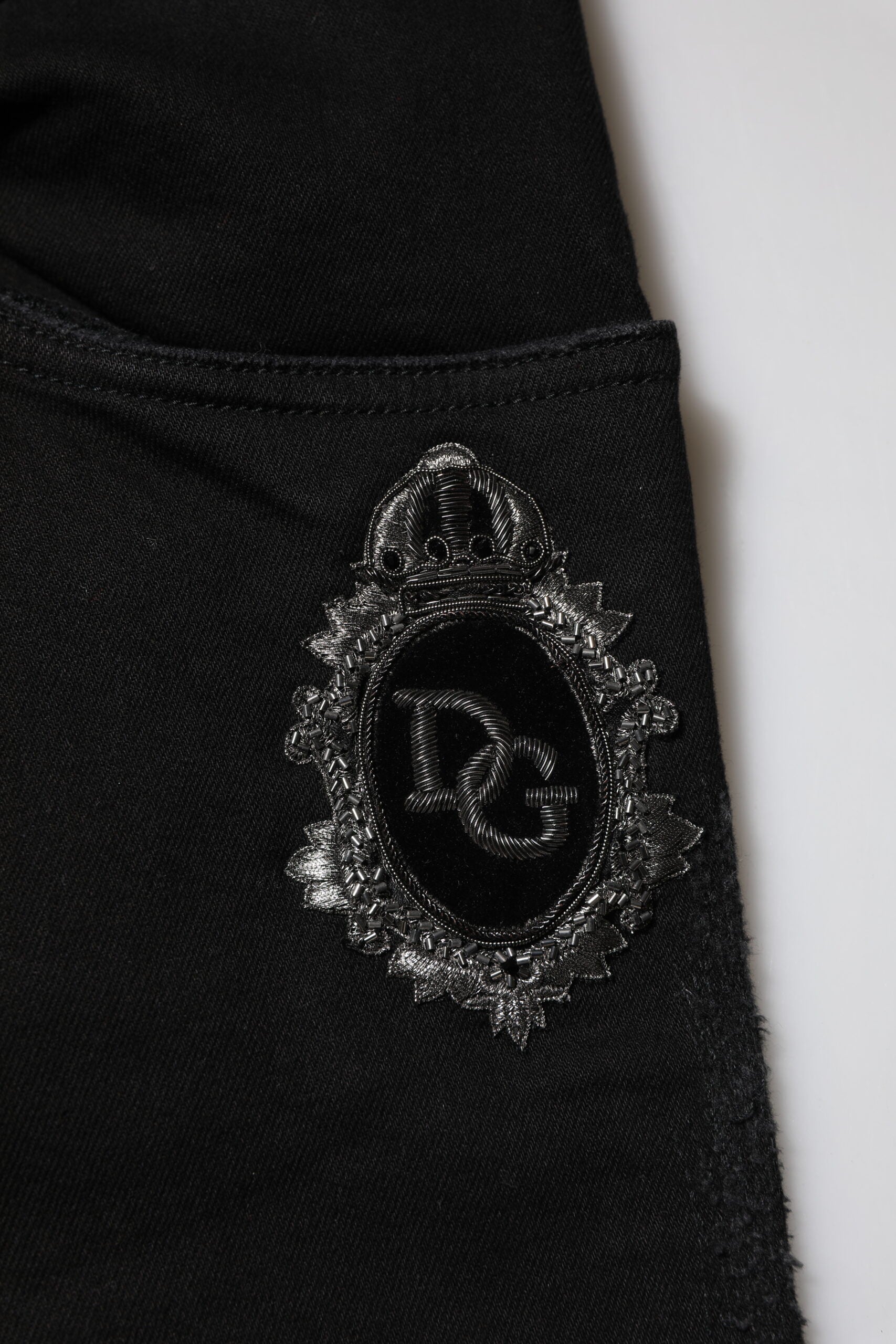 Dolce & Gabbana Black Cotton Skinny Men Denim Jeans