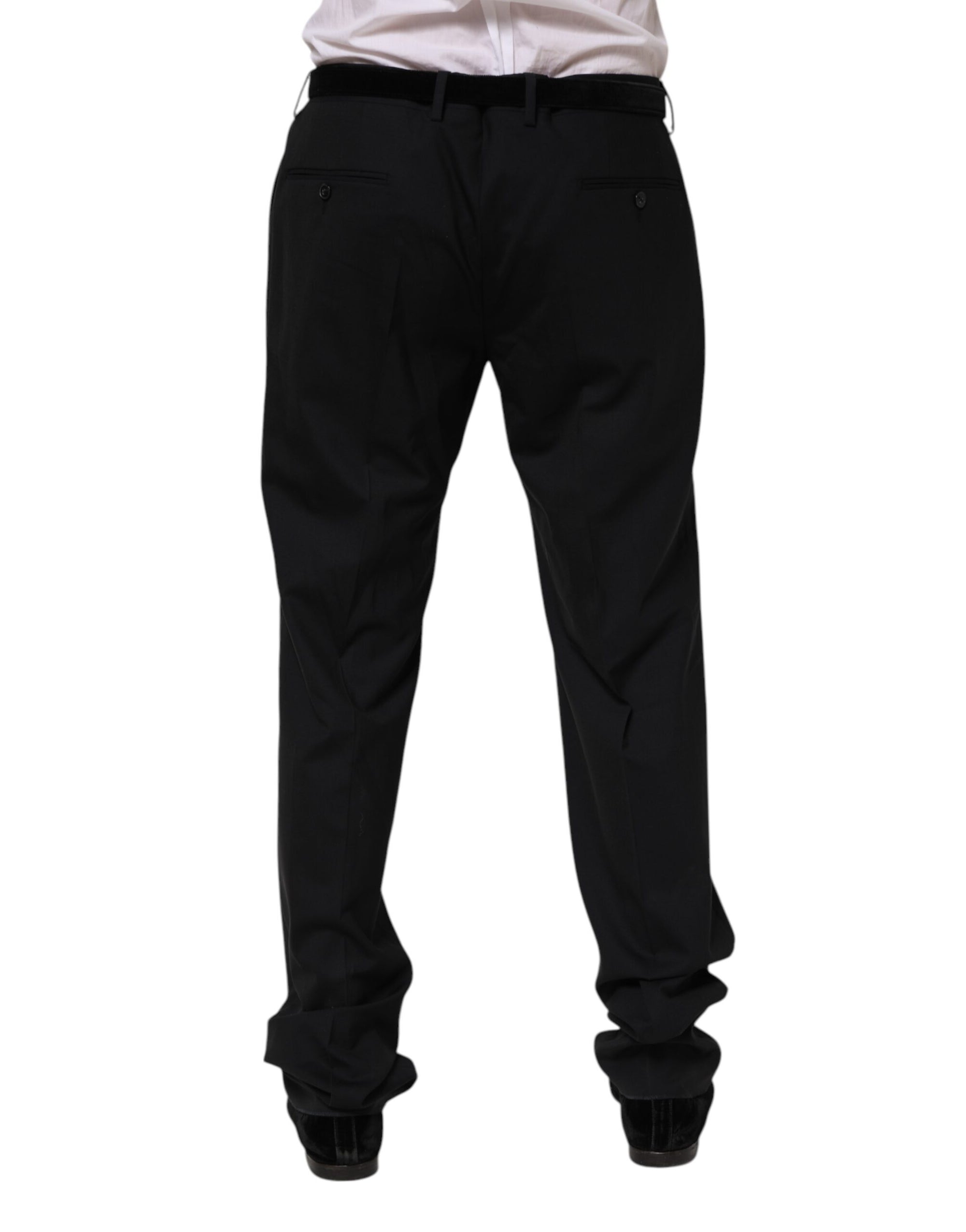 Dolce & Gabbana Black Wool Formal Dress Pants