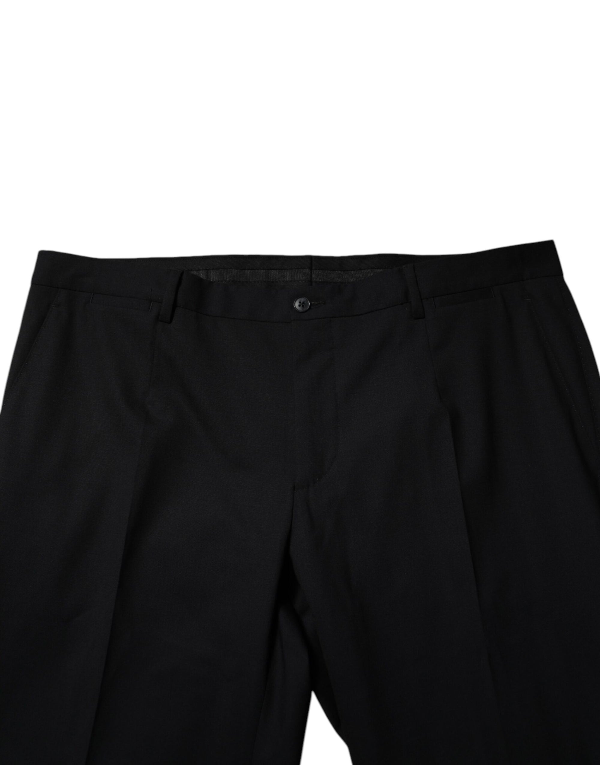Dolce & Gabbana Black Wool Formal Dress Pants