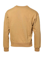 Dolce & Gabbana Mustard Cotton DG Embossed Pullover Sweater
