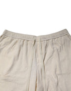 Dolce & Gabbana Ivory Cotton Men Bermuda Sweatshorts Shorts
