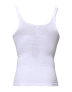Dolce & Gabbana White Sleeveless Round Neck Men Tank T-shirt