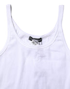 Dolce & Gabbana White Sleeveless Round Neck Men Tank T-shirt