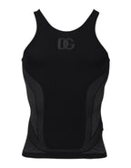 Dolce & Gabbana Black Nylon Sleeveless Underwear Tank T-shirt