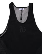 Dolce & Gabbana Black Nylon Sleeveless Underwear Tank T-shirt