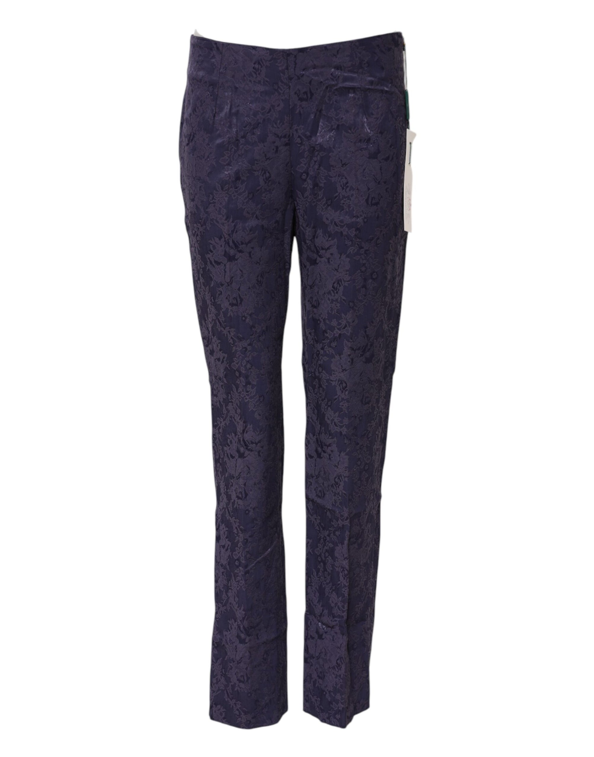 BENCIVENGA Purple Jacquard High Waisted Pants