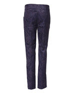BENCIVENGA Purple Jacquard High Waisted Pants
