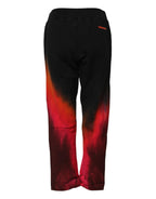 Dsquared² Black Red Cotton Straight Fit Jogger Pants