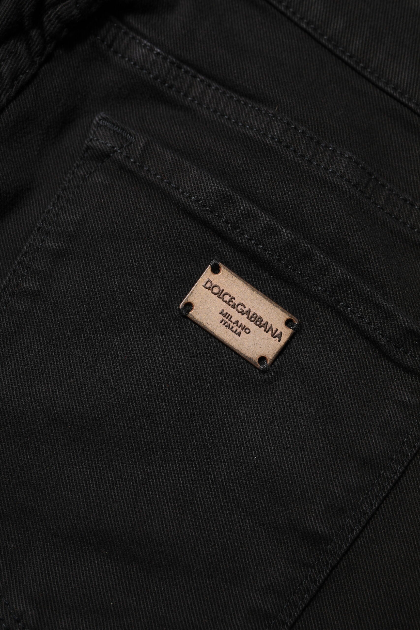 Dolce & Gabbana Black Cotton Stretch Slim Fit Denim Jeans