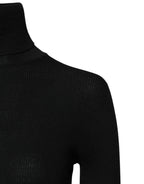 Dolce & Gabbana Black Cashmere Turtleneck Knitted Blouse Top