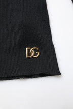 Dolce & Gabbana Black Cashmere Turtleneck Knitted Blouse Top