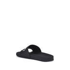 Balenciaga Black Rubber Flat Sandals