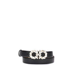 Ferragamo Black Calf Leather Bos Taurus Regular Belt