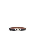 Ferragamo Black Calf Leather Bos Taurus Regular Belt