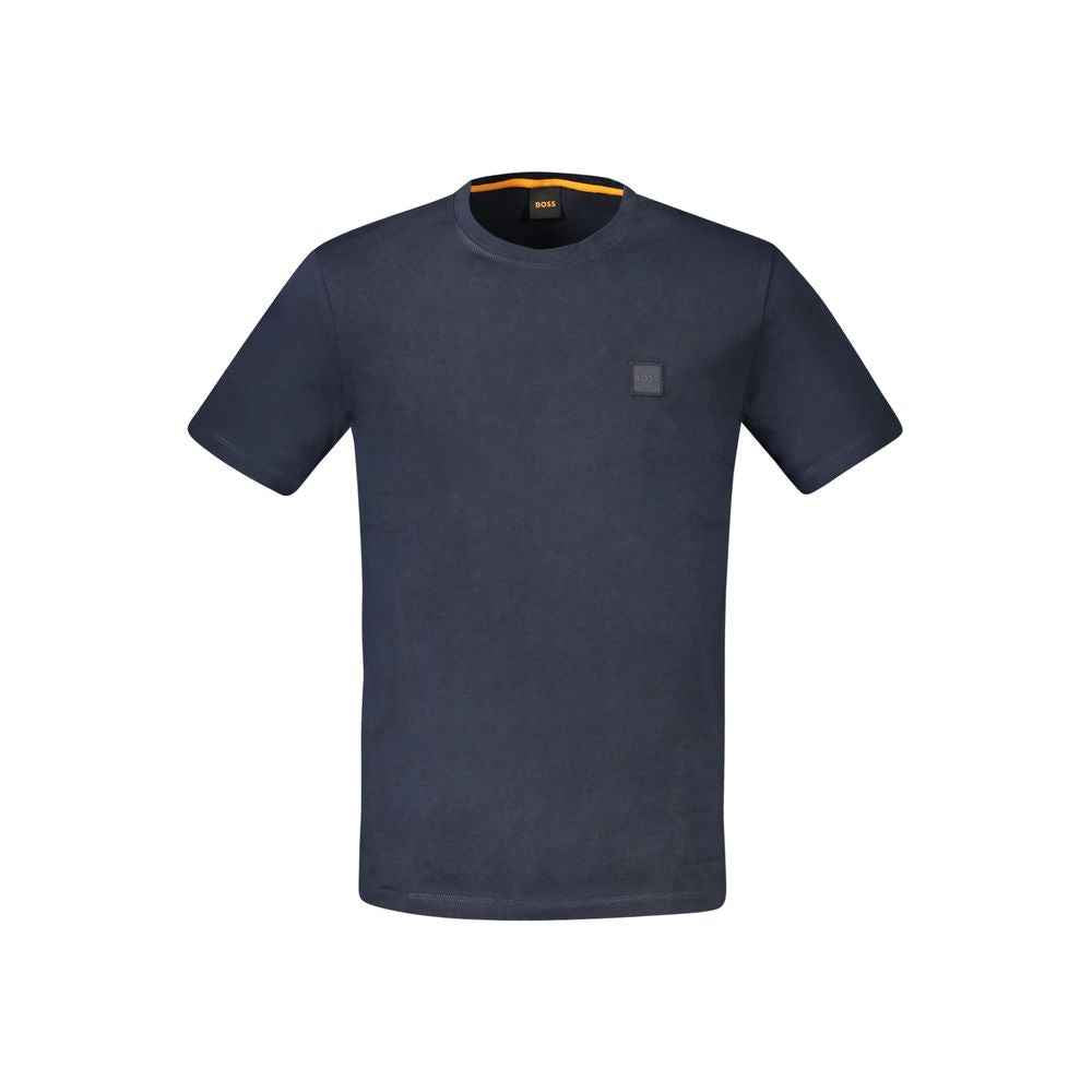 Hugo Boss Blue Cotton Men T-Shirt